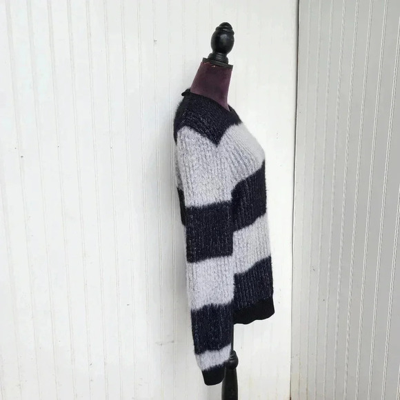 Inc International Concepts Fuzzy Sweater Black Gray Knit Top Soft Women's Sz M - Picture 5 of 12